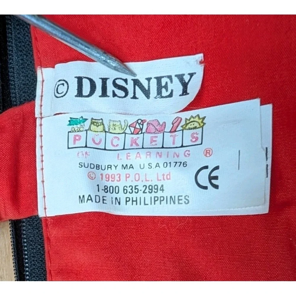 Pockets of Learning Children's Press N' Dress Mickey Zip Book Double Handles Red